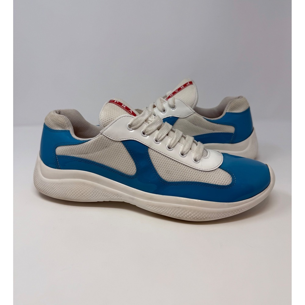 Prada Americas Cup Sneaker Light Blue Size 12 US 11 UK